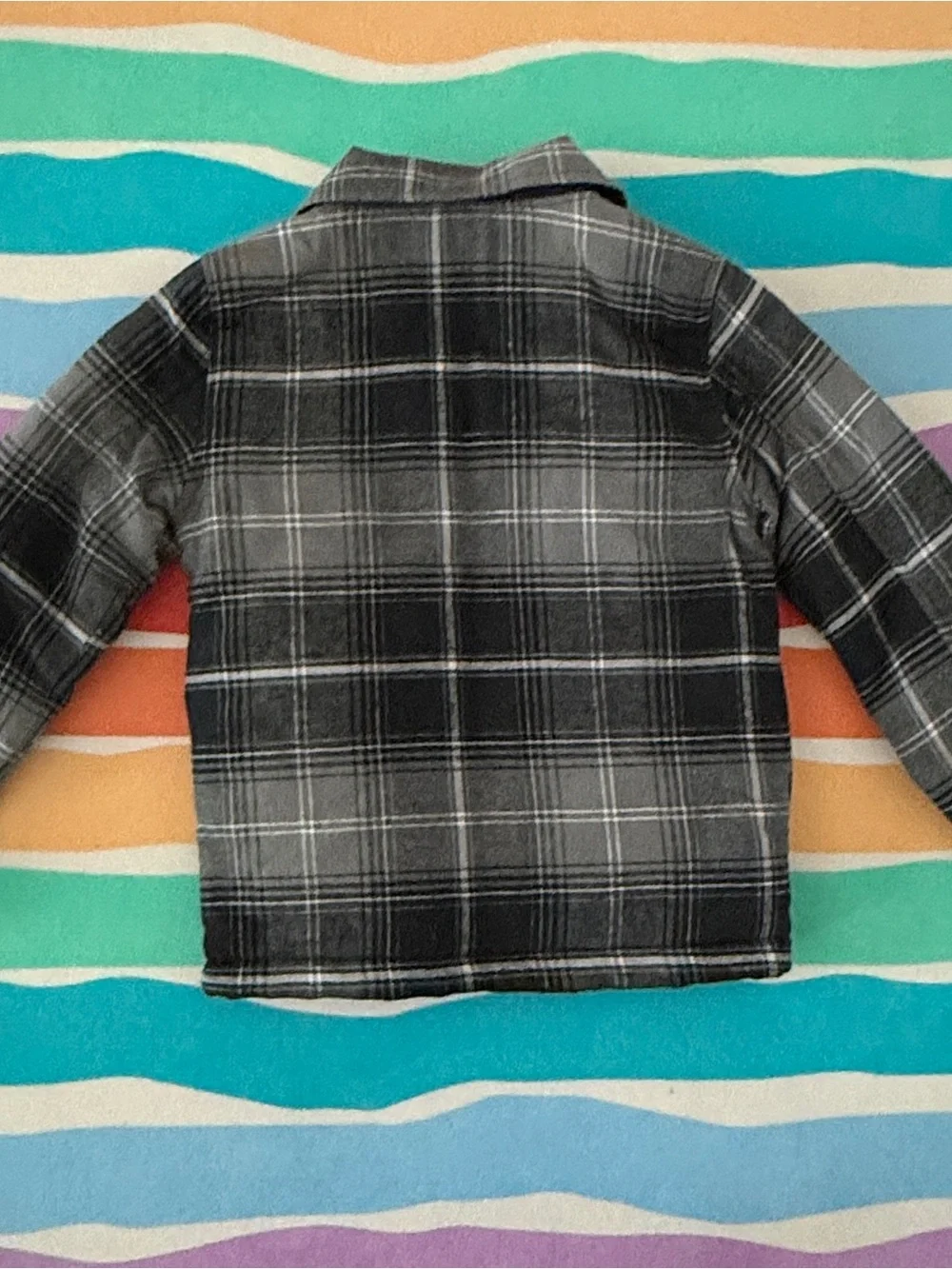 Osh Kosher and Black & Gray Plaid Zip-Front Jacket